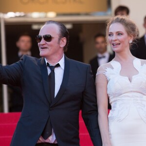 Quentin Tarantino et Uma Thurman - Montée des marches du film "Pour une poignée de dollars" pour la cérémonie de clôture du 6èe Festival du film de Cannes le 24 mai 2014