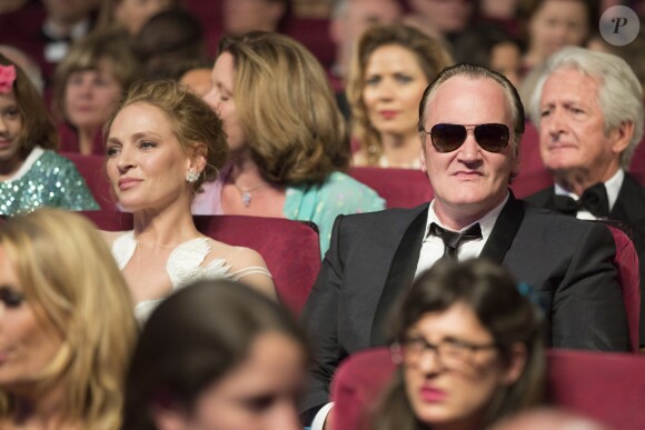 Uma Thurman et Quentin Tarantino - Cérémonie de clôture du 67e Festival du film de Cannes – Cannes le 24 mai 2014.