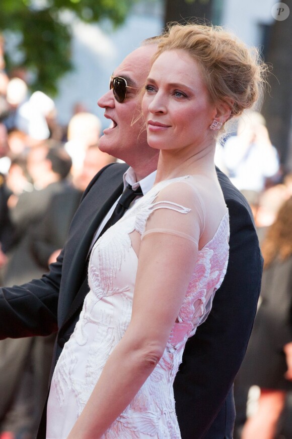 Uma Thurman et Quentin Tarantino - Montée des marches du film "Pour une poignée de dollars" pour la cérémonie de clôture du 67 ème Festival du film de Cannes – Cannes le 24 mai 2014