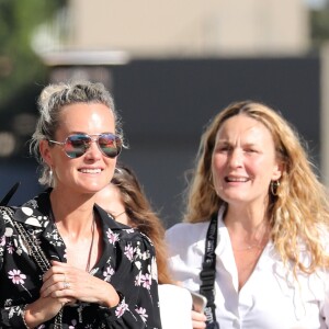 Semi-exclusif - Laeticia Hallyday et son amie Yaël Abrot ont retrouvé Jean-François Piège et sa femme Elodie pour un déjeuner dans le restaurant "Din Tai Fung" au centre commercial Westfield Century City à Beverly Hills le 7 mai 2018. Ils ont passé plus de 3 heures à table.07/05/2018 - Beverly Hills