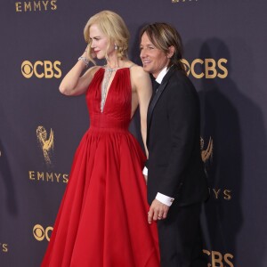 Nicole Kidman et son mari Keith Urban - 69ème cérémonie des Emmy Awards au Théâtre Microsoft à Los Angeles. Le 17 septembre 2017.