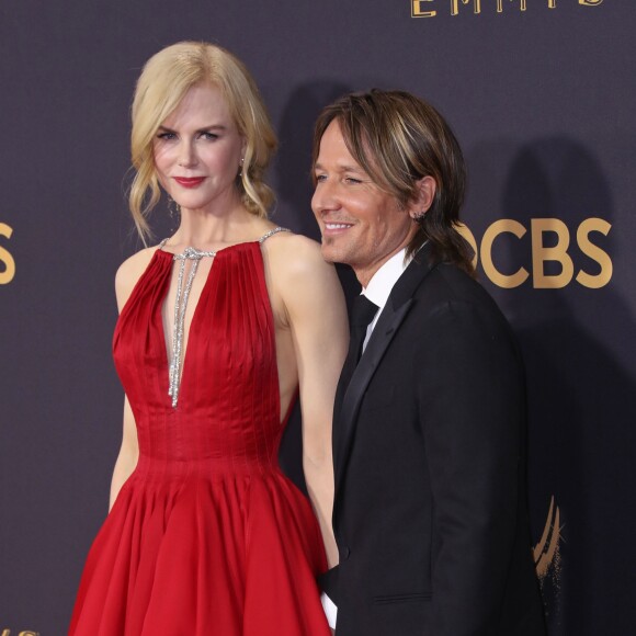 Nicole Kidman et son mari Keith Urban - 69ème cérémonie des Emmy Awards au Théâtre Microsoft à Los Angeles. Le 17 septembre 2017.