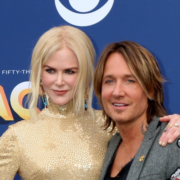 Nicole Kidman et son mari Keith Urban - 53ème cérémonie des "Academy of Country Music Awards" à la MGM Grand Garden Arena à Las Vegas, le 15 avril 2018.