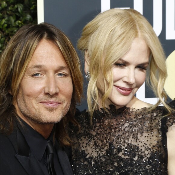 Keith Urban et sa femme Nicole Kidman sur le tapis rouge de la 75ème cérémonie des Golden Globe Awards au Beverly Hilton à Los Angeles, le 7 janvier 2018. © © Dave Longendyke/Globe Photos via Zuma/Bestimage