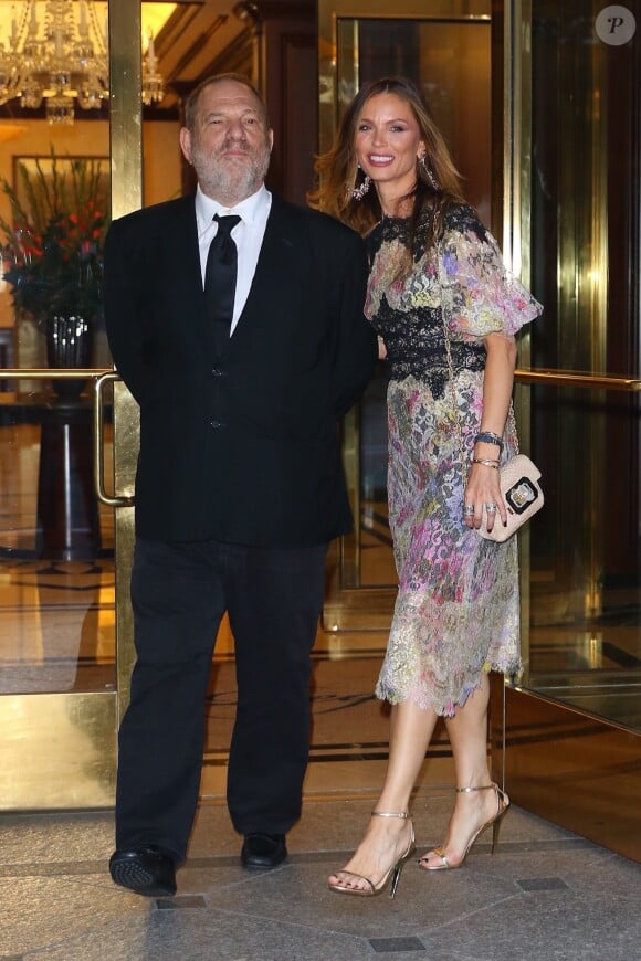 Harvey Weinstein et sa femme Georgina Chapman - People arrivant à la soirée en l'honneur de A.Wintour à New York. Le 26 juin 2017