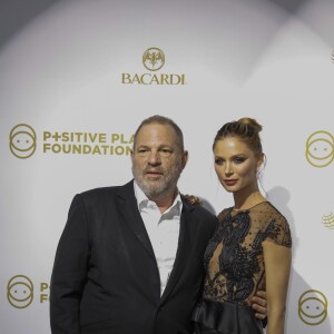 Harvey Weinstein et sa femme Georgina Chapman - Photocall de la soirée de la fondation Positive Planet au Palm Beach lors du 70ème festival de Cannes le 24 mai 2017.