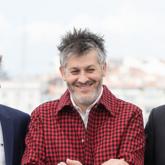 Pierre Deladonchamps, Christophe Honoré, Vincent Lacoste lors du photocall du film « Plaire, aimer et courir vite » au 71ème Festival International du Film de Cannes, le 11 mai 2018. © Borde / Jacovides / Moreau / Bestimage