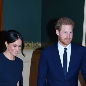 Le prince Harry et Meghan Markle au Royal Albert Hall le 21 avril 2018 pour la soirée du 92e anniversaire de la reine Elizabeth II.