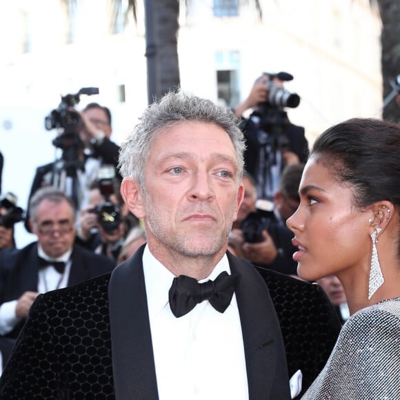 Vincent Cassel et sa fiancée Tina Kunakey - Montée des marches du film " Les Filles du Soleil " lors du 71ème Festival International du Film de Cannes. Le 12 mai 2018 © Borde-Jacovides-Moreau/Bestimage