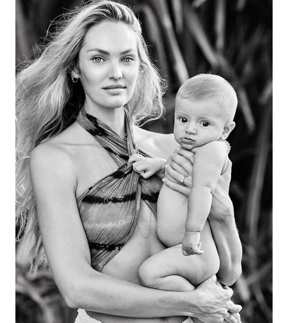 Candice Swanepoel et son fils Anaca. Photo publiée en mai 2018 sur Instagram.