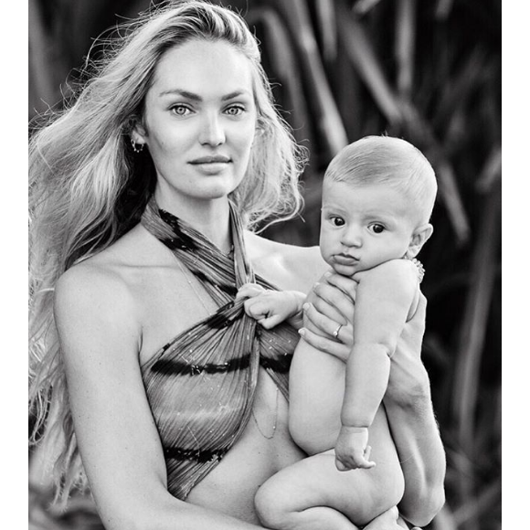 Candice Swanepoel et son fils Anaca. Photo publiée en mai 2018 sur Instagram.