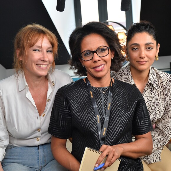 Exclusif - Audrey Pulvar interviewe Emmanuelle Bercot et Golshifteh Farahani pour son magazine quotidien "Cannes 14H" sur Altice Studio lors du 71ème Festival International du Film de Cannes, à Cannes, le 13 mai 2018. © Veeren/Bestimage