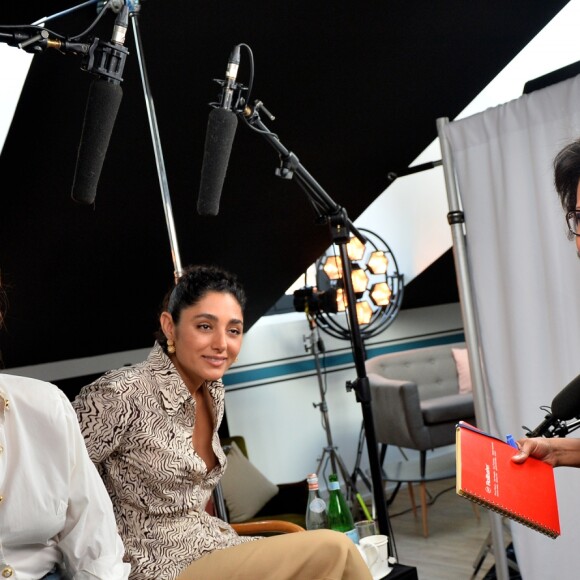 Exclusif - Audrey Pulvar interviewe Emmanuelle Bercot et Golshifteh Farahani pour son magazine quotidien "Cannes 14H" sur Altice Studio lors du 71ème Festival International du Film de Cannes, à Cannes, le 13 mai 2018. © Veeren/Bestimage