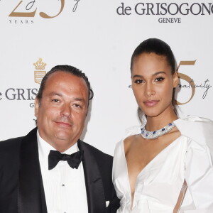 Cindy Bruna, Gilles Mansard (Président de De Grisogono France), Winnie Harlow - Soirée du 25ème anniversaire de De Grisogono en marge du 71ème festival international du film de Cannes à la Villa des Oliviers au Cap d'Antibes le 15 mai 2018 © Rachid Bellak / Bestimage