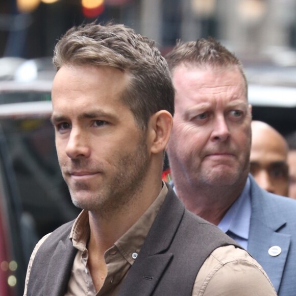 Ryan Reynolds quitte les studios de Good Morning America a New York, le 14 mai 2018.