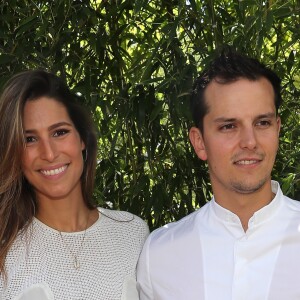 Laury Thilleman et son compagnon Juan Arbelaez au village lors des internationaux de France de Roland Garros à Paris, le 10 juin 2017. © Dominique Jacovides - Cyril Moreau/ Bestimage