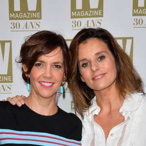 Exclusif - Nathalie Renoux et Faustine Bollaert - Soirée d'anniversaire des 30 ans de TV Magazine au Pavillon des Champs-Elysées à Paris le 17 octobre 2017. © Coadic Guirec/Bestimage