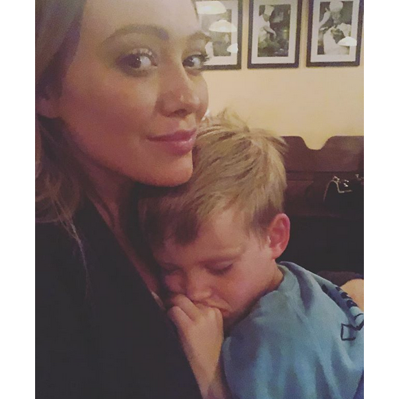 Hilary Duff et son fils Luca. Mai 2018.