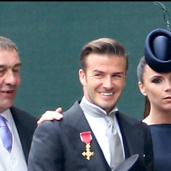 DAVID ET VICTORIA BECKHAM - ARRIVEE DES PERSONNALITES AU MARIAGE DU PRINCE WILLIAM ET CATHERINE KATE MIDDLETON A L'ABBAYE DE WESTMINSTER  PERSONALITIES ARRIVING AT WESTMINSTER ABBEY FOR THE WEDDING OF KATE MIDDLETON AND PRINCE WILLIAM29/04/2011 - LONDRES