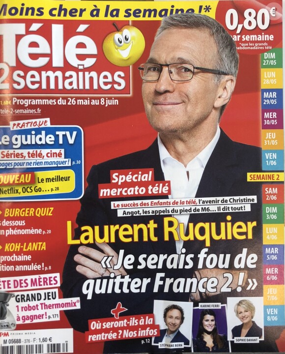 Magazine "Télé 2 Semaines" en kiosques lundi 21 mai 2018.