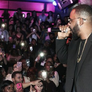 R. Kelly lors d'un petit concert improvisé à la "Highline Ballroom" à New York, le 28 janvier 2018.