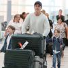 Exclusif - Jessica Mulroney, son mari Ben Mulroney et leurs enfants, Isabel, Brian et John arrivent à l'aéroport international Pearson de Toronto, Ontario, Canada, le 21 mai 2018.