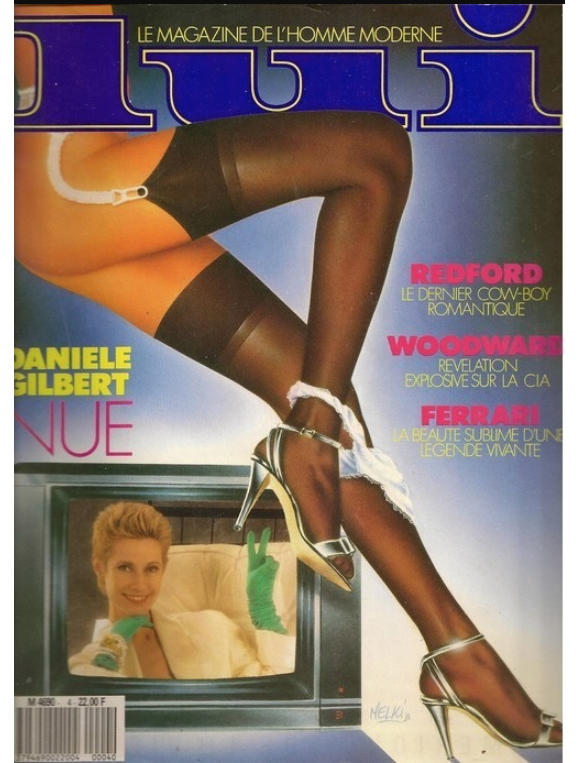 Danièle Gilbert en couverture du magazine Lui en 1988.