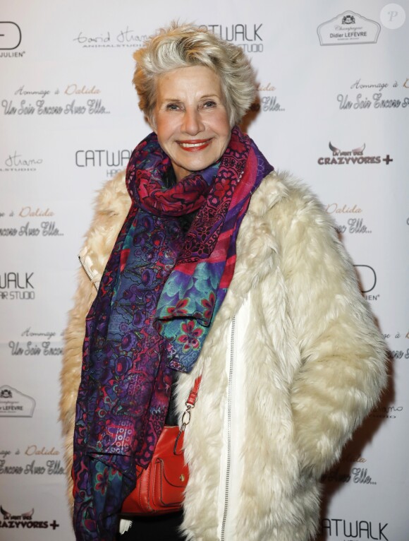 Danièle Gilbert à l'avant-première du spectacle "Hommage à Dalida, Un Soir Encore Avec Elle" à la Nouvelle Eve à Paris, le 30 novembre 2017. © Marc Ausset-Lacroix/Bestimage