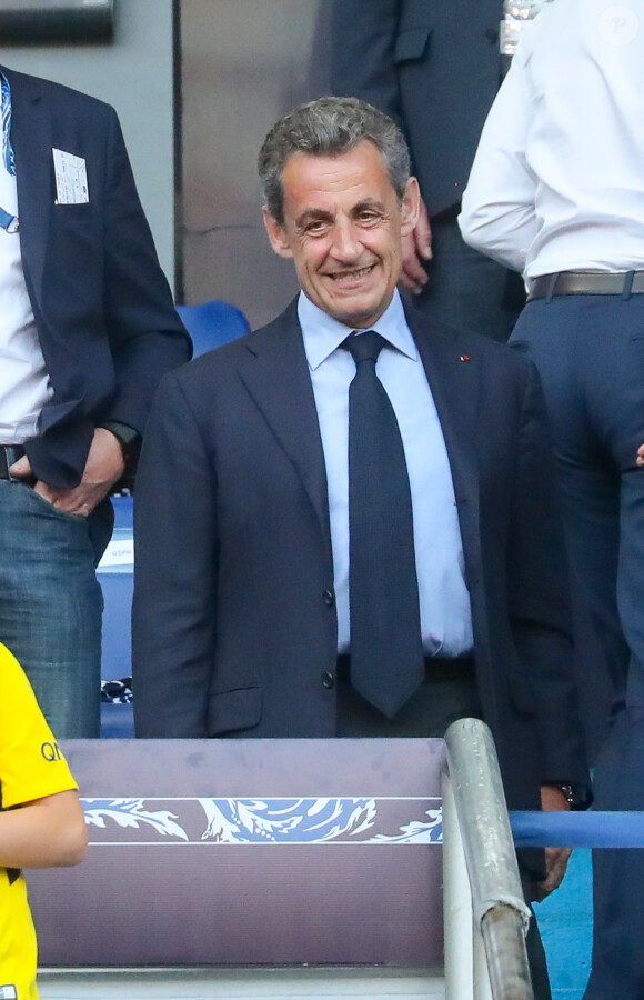 Nicolas Sarkozy - Célébrités lors de la finale de la Coupe de France opposant le club de Vendée les Herbiers Football (VHF) au Club du Paris Saint-Germain au Stade de France à Saint-Denis, Seine Saint-Denis, France, le 9 mai 2018.