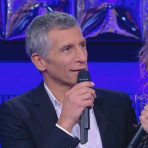 Nagui et Magali Ripoll dans "N'oubliez pas les paroles" sur France 2