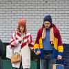 Exclusif - Kit Harington et sa fiancée Rose Leslie marchent main dans la main à New York le 11 janvier 2018.