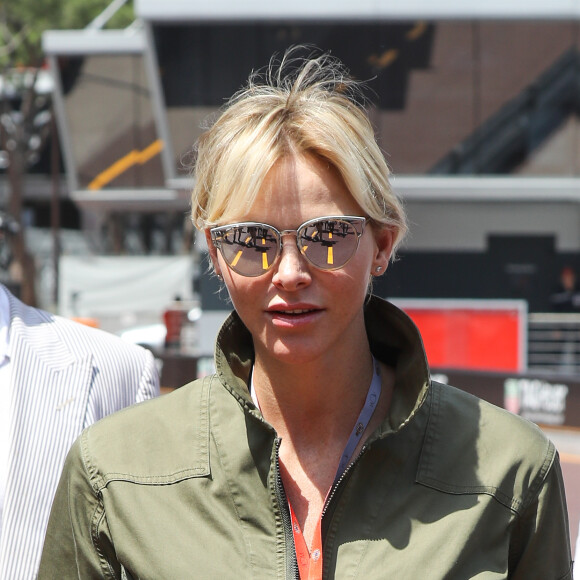 La princesse Charlene de Monaco dans les paddocks lors du 73ème Grand Prix de Formule 1 de Monaco, le 26 mai 2018. © Olivier Huitel/Pool Monaco/Bestimage