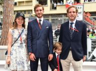 Andrea Casiraghi avec son fils Sasha dans les coulisses du Grand Prix de Monaco