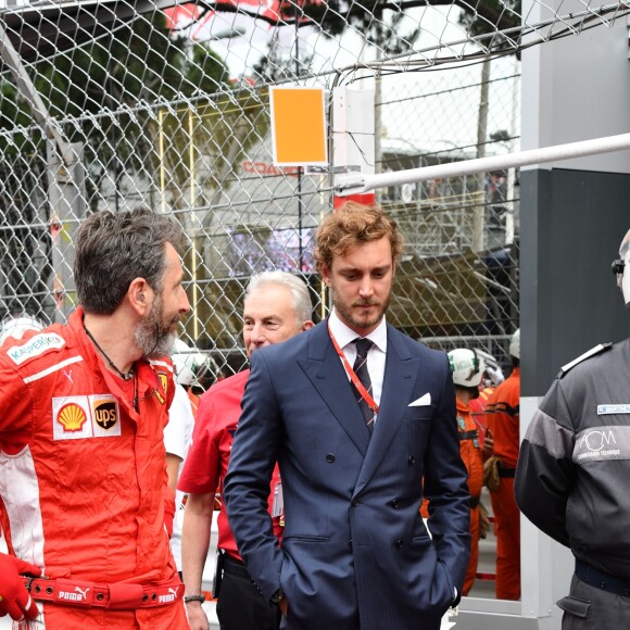 Pierre Casiraghi, Sacha et son père Andrea Casiraghi - Grand Prix de Formule 1 de Monaco le 27 mai 2018. © Bruno Bebert/Bestimage