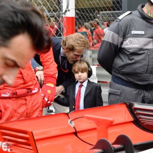 Pierre Casiraghi, Sacha et son père Andrea Casiraghi - Grand Prix de Formule 1 de Monaco le 27 mai 2018. © Bruno Bebert/Bestimage