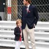 Andréa Casiraghi et son fils Sacha - Grand Prix de Formule 1 de Monaco le 27 mai 2018. © Bruno Bebert/Bestimage