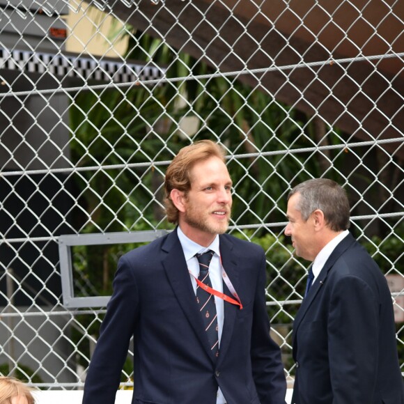 Andréa Casiraghi et son fils Sacha - Grand Prix de Formule 1 de Monaco le 27 mai 2018. © Bruno Bebert/Bestimage