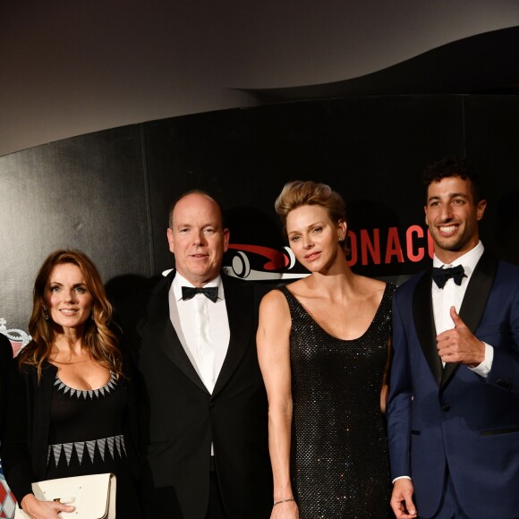 Geri Halliwell, le prince Albert II de Monaco, la princesse Charlene, Daniel Ricciardo (le vainqueur du Grand Prix de Monaco) - Dîner de gala en l'honneur du vainqueur du Grand Prix de Monaco au Sporting Monte-Carlo, à Monaco, le 27 mai 2018. © Bruno Bebert/Bestimage