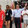 Hugh Grant et son épouse Anna Eberstein au 76e Grand Prix de Formule 1 de Monaco, le 27 mai 2018. © Bruno Bebert/Bestimage