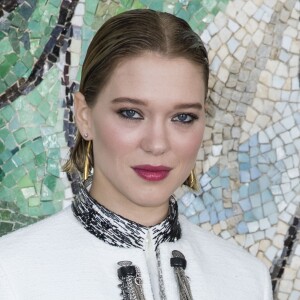 Léa Seydoux - Photocall du défilé de la collection croisière Louis Vuitton 2019 dans les jardins de la fondation d'art Maeght à Saint-Paul-De-Vence, France, le 28 mai 2018.