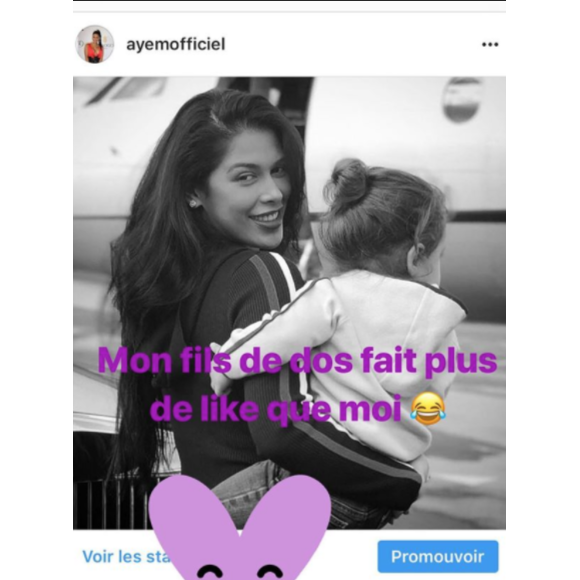 AYem Nour se fait voler la vedette par son fils, le 28 mai 2018.