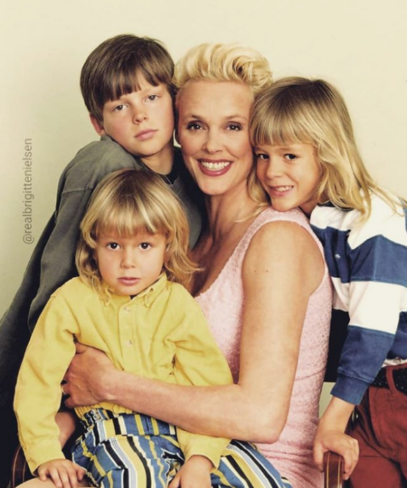 Brigitte Nielsen poste une photo d'archive avec ses enfants sur Instagram, mai 2018.