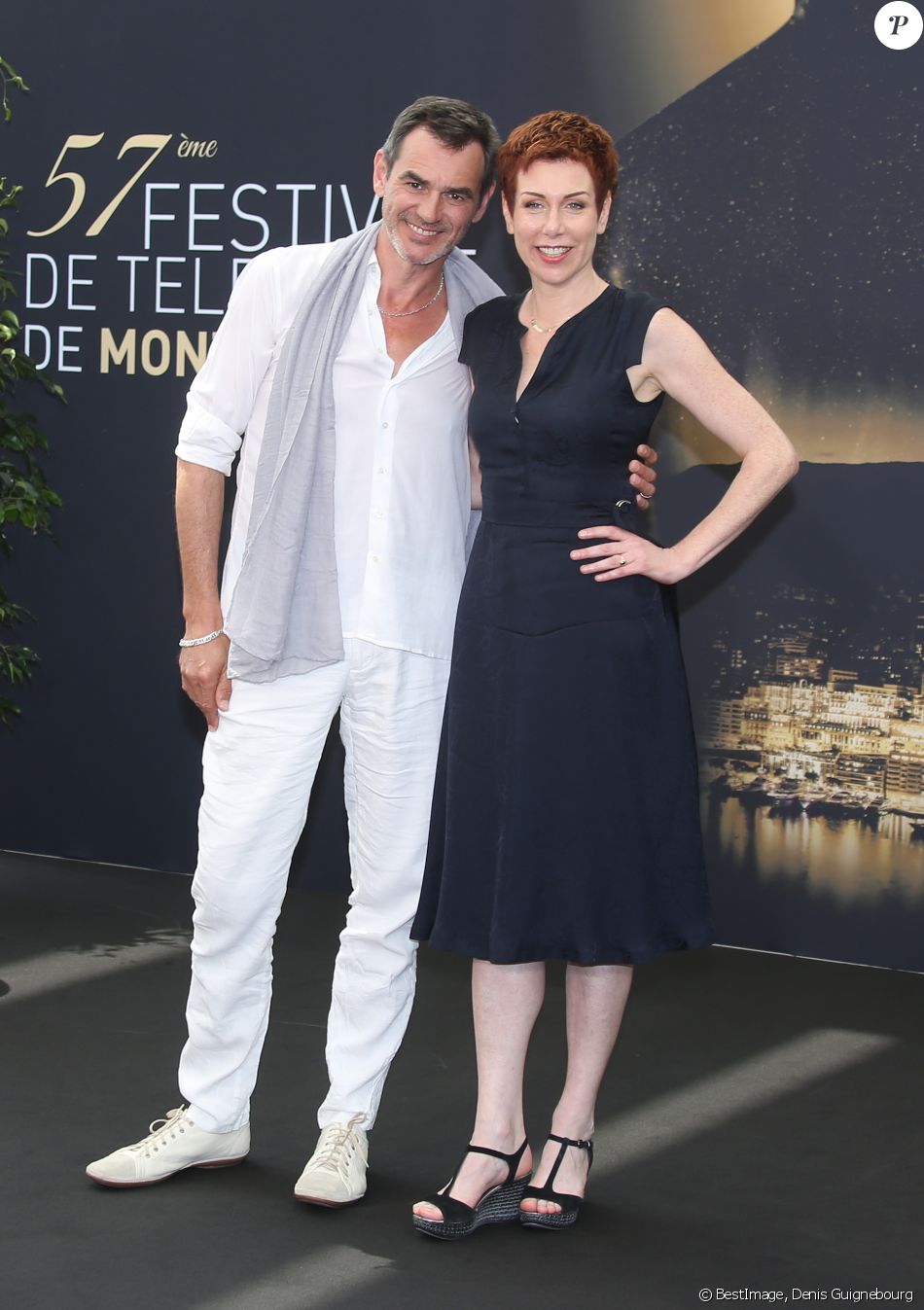 Jerome Bertin et Marie Réache Photocall de la série 'Plus belle la