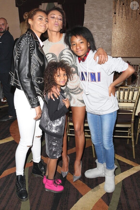 Exclusif - Mel B et ses enfants Phoenix Gulzar, Angel Brown, Madison Belafont - G. Madatyan organise une fête d'anniversaire surprise pour sa meilleure amie Mel B (Melanie Brown) à Los Angeles, le 30 mai 2018.