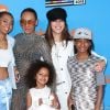 Phoenix Gulzar, Mel B (Melanie Brown), Angel Murphy Brown, Gisell et Madison Brown Belafonte à la soirée Nickelodeon's 2018 Kids' Choice Awards à Inglewood, le 24 mars 2018
