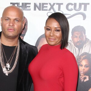 Melanie Brown (Mel B) et son mari Stephen Belafonte à la première de 'BarberShop' au théâtre TCL Chinese à Hollywood, le 6 avril 2016