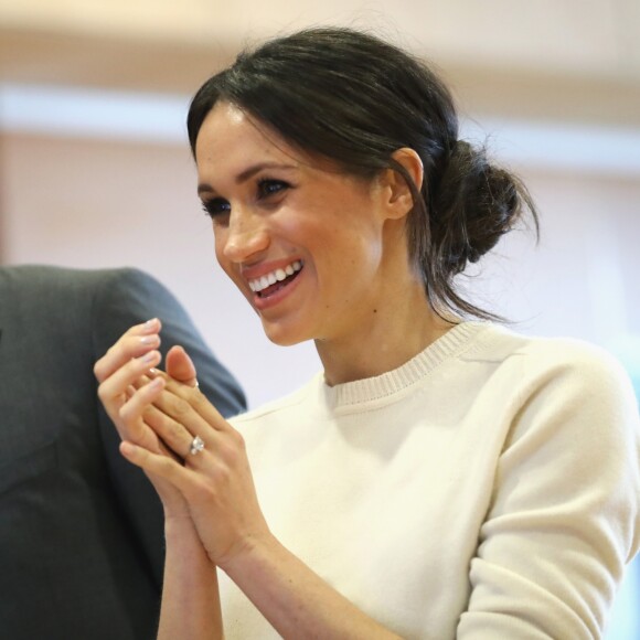 Le prince Harry et Meghan Markle (désormais duchesse de Sussex) en visite à Belfast le 23 mars 2018.