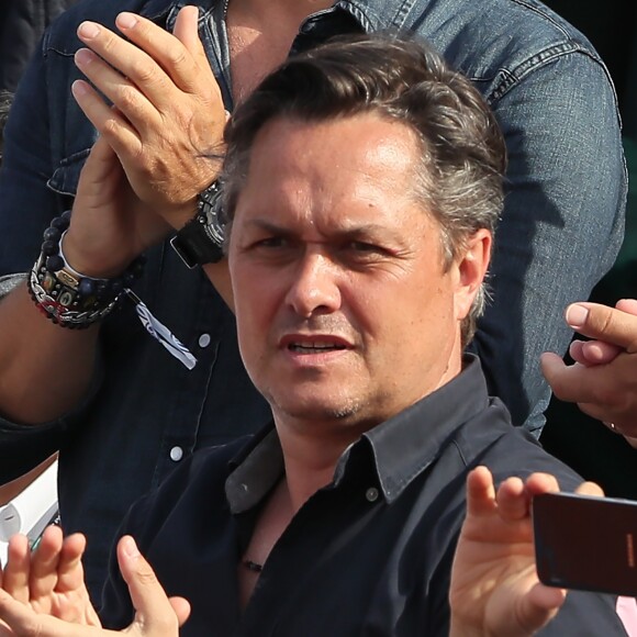 David Hallyday dans les tribunes des Internationaux de France de Tennis de Roland Garros à Paris. Le 8 juin 2018 © Cyril Moreau / Bestimage