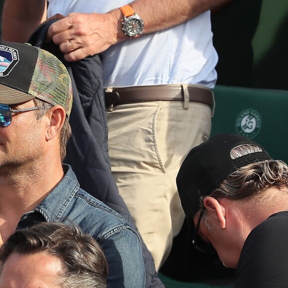 David Hallyday dans les tribunes des Internationaux de France de Tennis de Roland Garros à Paris. Le 8 juin 2018 © Cyril Moreau / Bestimage