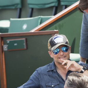 David Hallyday dans les tribunes des Internationaux de France de Tennis de Roland Garros à Paris. Le 8 juin 2018 © Cyril Moreau / Bestimage